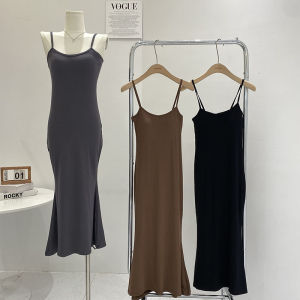 เซ็กซี่ หวาน และเผ็ด แขนกุด ซับเอว สายคล้อง เดรส ผู้หญิง ต้น ฤดูใบไม้ร่วง Pure Desire Long Fish Tail ความยาวปานกลาง กระโปรงรัดรูป