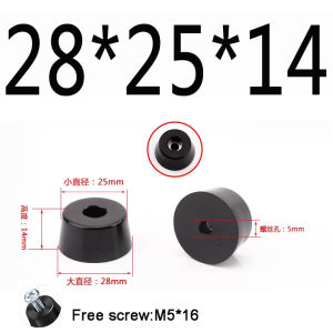 8PCS Pack Black Tapered Rubber Furniture Mats High-quality Non-slip Shock-absorbing Heightening Feet for Tables Chairs Shelves