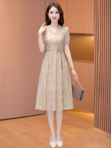 MAIMEI | Elegant Young Style Cheongsam Gown In Chiffon High Waist A-Line Skirt Short Sleeve V-Neck Summer New Arrival From Guangzhou