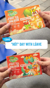 Hộp 8 ly trà trái cây hạt chia Lúave – Chiết xuất từ lá trà tươi Giải khát tức thì giàu vitamin C thanh mát tự nhiên