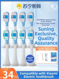 Electric Toothbrush Head Compatible with Xiaomi T300/T500 Mijia T700 Replacement Heads MES601/602/604/1383 Deep Cleaning Adult Hardness