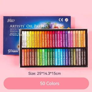 Dầu Pastel Bộ Dành Cho Trẻ Em 25/50 Màu Sắc Mềm Dính Chuyên Nghiệp Tranh Vẽ Graffiti Nghệ Thuật Bút Chì Màu Có Thể Giặt Được Nghệ Thuật Đồ Dùng Học Sinh