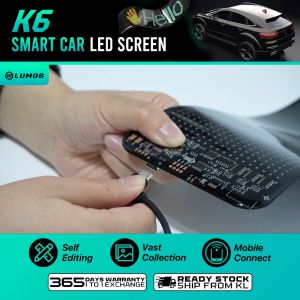 LOY K6 RGB Smart LED Pixel Car Screen Animation DIY Programmable Bluetooth App Control LED Panel Flexible Display Devils Eye Lights