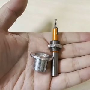 5PCS/Set 10MM Countersink Drill (2.8+3.0+3.2+3.5+4.0)mm Bit Limiter Adjustable Countersink Depth Tungsten Carbide Quick Drill Tool Set