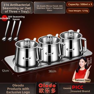 Olodo | Anti-Damp Commercial High-End Spice Container 316 Stainless Steel