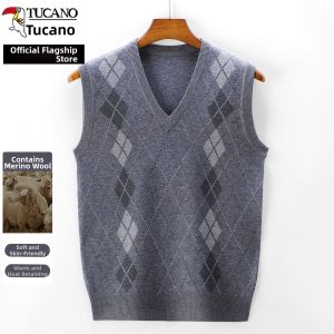 TUCANO | Warm Mens Knit Vest Wool Blend