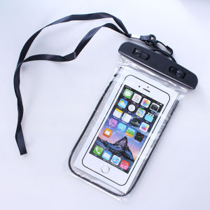 1Pcs Universal Mobile Phone Transparent Waterproof Bag Fluorescent PVC Drifting Beach Fishing Underwater 6 inch Swimming Dry Bag
