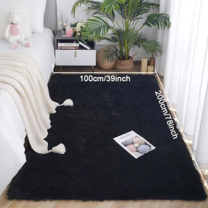 VIKAMA Nordic Simple Silk And Wool Carpet Bedroom Girls Ins Style Bedside Blanket Small Area Full Coverage Home Decoration