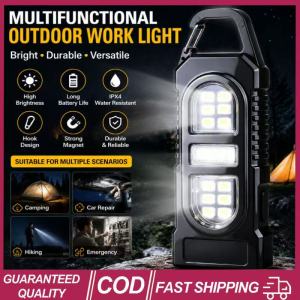 【Mới được nâng cấp】kebidu 4 chiếc đèn công việc ngoài trời LED trắng xanh đỏ đèn cảnh báo ánh sáng mạnh đa năng móc Treo Đèn Pin đèn Đèn khẩn cấp đêm