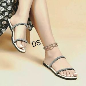 sandal wanita cantik model teplek 35-41pull permata