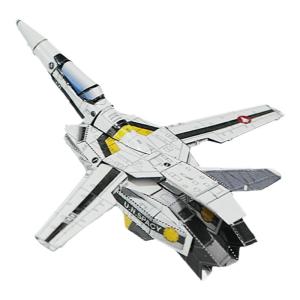 Metal Assembly Model Space Fortress VF-1S Transformable Fighter 3D Handmade DIY Puzzle Aircraft Ornament Educational Toy
