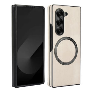 szhaiyu | Shockproof Protective Leather Phone Case For Samsung Galaxy Z Fold 8 7 6 5 4 Ultra Magnet Ring Compatible with Wireless Charger