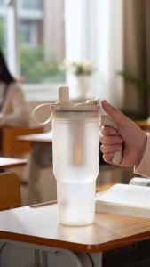 WORTHBUY | Cốc Nước Nhựa Chống Rò Rỉ 850ML Có Bộ Lọc Trà Và Ống Hút Bình Đựng Nước Di Động Dùng Cho Đồ Uống Nóng Và Lạnh Bình Thể Thao Ngoài Trời