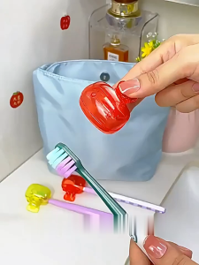 BW-C1324 Penutup Kepala Sikat Gigi Portable Pelindung Sikat Gigi Model Jepitan Transparan / Cover