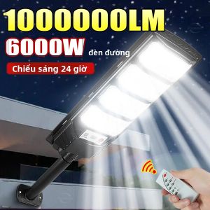1000000LM Đèn Năng Lượng Mặt Trời Ngoài Trời Siêu Sáng Đèn LED 6000W IP67 Cảm Biến Chuyển Động Chống Nước Đèn Lồng Sân Vườn Đèn Đường Tự Chứa