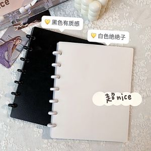 Card Binder Good-looking Ins Style Mushroom Buckle Storage Book Transparent Loose-Leaf 3-Inch Photo Mini Truck Storage Card Binder Four Grid