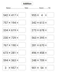 3-Digits Addition Worksheets + Answer | 131 Pages Total | Printable PDF for Kids