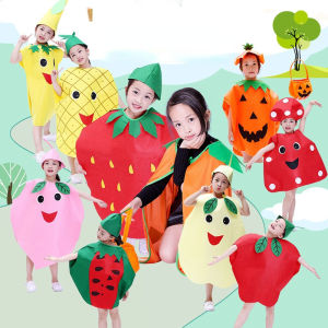 100-140CM Kids Fruit Vegetable Costume Cosplay Halloween Christmas Dress Up Costumes Pretend Game