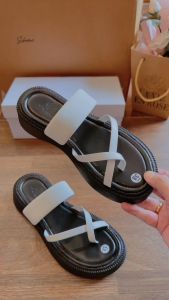 (CHÂN TO TĂNG SIZE) Dép lê nữ đế cao 4PH kiểu xỏ ngón có quai ngang bản to mang êm chân