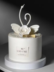 Sugar Art Butterfly Bow Finished Product Small Fragrance Style Camellia Cake Decoration Polka Dot Girl Heart Fairy Gift Ornament