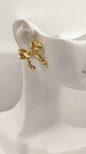 Ganten🍎2PCS/Set Ins Anting-anting Logam Pita Gaya Eropa Dan Amerika/Anting-anting Temperamen Kepribadian Sederhana COD