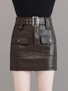 High Waist PU Leather Wide Leg Boot Pants Womens Casual Trousers Skirt Base Layer Autumn Winter New Style Commute Fashion