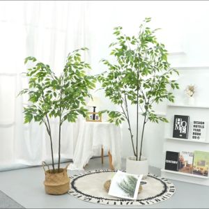 Realistic Ficus Artificial Tree with Silk Leaves for Indoor/Outdoor - Living Room Office Lobby & Bedroom Decor
