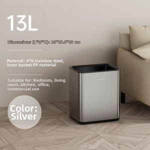 GAOK | No Lid Double Layer Rectangular Trash Can