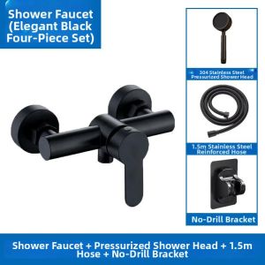 Cold and Hot Water Mixing Shower Faucet Bath Fixture Three Way Concealed