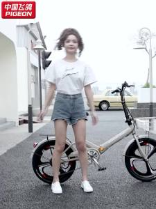 Folding Bike Work Scooter Foldable Bicycle For Adults Bicycle For Adults Bycycel Installation-Free Folding Portable 20/22-Inch Middle School Student Speed Change