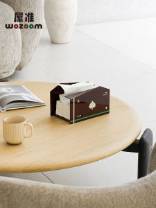Wozoom Creative Tissue Box Living Room Luxury Tea Table Desktop Decoration High-End Storage Pull Paper Box Home Decor Accessories