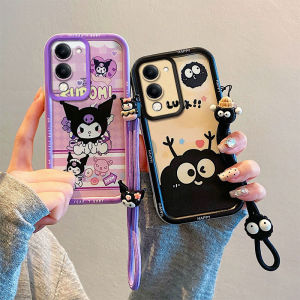 Phone Case VIVO Y04 Y29s Y39 5G Y29 4G Cute Colorful Graffiti Cartoon Casing Lens Protection Shockproof Silicone Soft Back Cover with Dolls Lanyard 2025