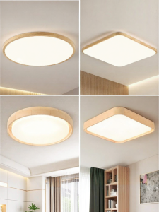 NVC | Nordic Wooden LED Ceiling Light Modern Minimalist