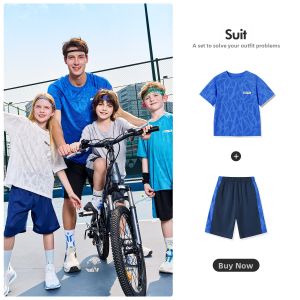 Ask Junior | Summer New Drying Quick Childrens T-shirt and Shorts Set