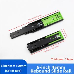 Compact Tri-Section Side Mount Ball Bearing Drawer Slide