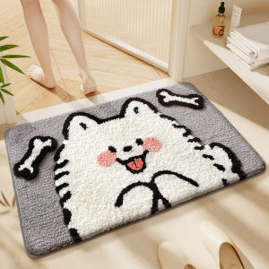 VIKAMA Cute Bear Rug for Bathroom Entrance Kids Room Decor Soft and Skin-Friendly Creating a Playful Home Decor