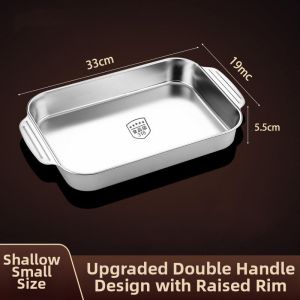 Multi-use Stainless Steel Baking Dish Deep