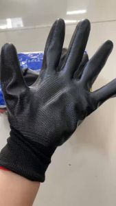 COMBO 12 ĐÔI Găng Tay Lao Động Phủ Sơn Đen 518 Giá Rẻ Găng Tay Tráng Sơn Đen Găng Tay Chống Trơn TrượtGăng tay bảo hộ giá rẻ