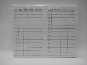Worker Card/Employee Record Card/Wages Card/Time Card/Labour Card Kad PekerjaKad GajiKad Catatan Masa Kerja (100 PCS)