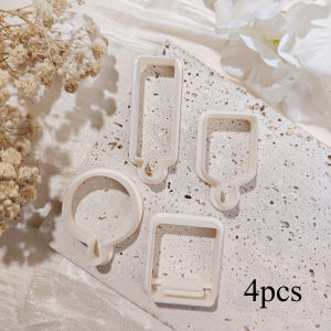 4Pcs Mini Cutting Board Polymer Clay Cutters Bread Board Shapes for DIY Earrings Jewelry Soft Pottery Bread & Food Themed Crafts