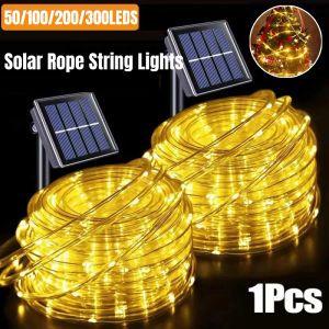 Outdoor Solar Powered Rope String Light 8 Modes Fairy Lights Waterproof IP65 PVC Tube Garland Lamp for Garden Tree Patio Party Holiday Christams Wedding Decor