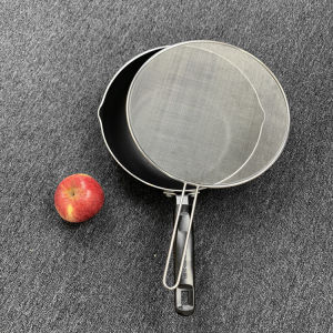 Vợt vớt bọt inox vớt váng dầu mỡ vớt thức ăn tiện lợi cho nhà bếp phi 25cm Dụng cụ vợt ray lọc dầu cán dài