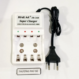 Bộ sạc Pin AA AAA 9V Super Charger dùng cho công nghệ Pin chất liệu: NiCD MiMH / Khay 4 Viên