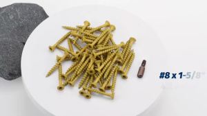 100-35pcs Wood Screws #8 #10 Rust Resistant Deck Screw Tan Exterior Epoxy Coated Outdoor Decking Screw Torx Star Drive Flat Head