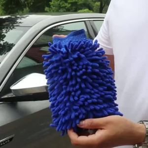 Car Wash Gloves Chenille Glove Plush Rags Thickened Double-sided Car Supplies Cleaning Tools Auto Acessories Car Detailing