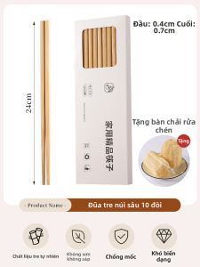TAFUMAN | Đũa Tre Cao Cấp Không Trượt Thiên Nhiên An Toàn Thực Phẩm Không Sáp