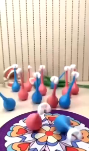 bàn chải silicon lật đật cho bé. Bàn chải 3 mặt cho bé bàn chải đánh răng trẻ em bàn chải lông mềm thiết kế lật đật