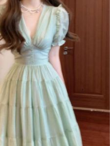 CHANGTONG | Elegant High-end French Style Slimming Waist Dress