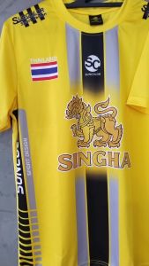 A059 เสื้อยืดคอกลม ใหม่ล่าสุด!! เสื้อกีฬาพิมพ์ลาย Suncolor (SC004-SC005 )สีเหลือง สวยสด ผ้าดี ใส่สบาย ไม่ต้องรีด