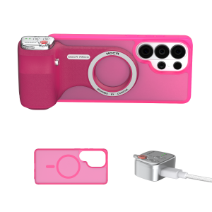 COMITOK MOCA ARCO Magnetic Camera Grip for Galaxy S26 Ultra Detachable Remote Handle with Matching Case for Vlog Video Selfie